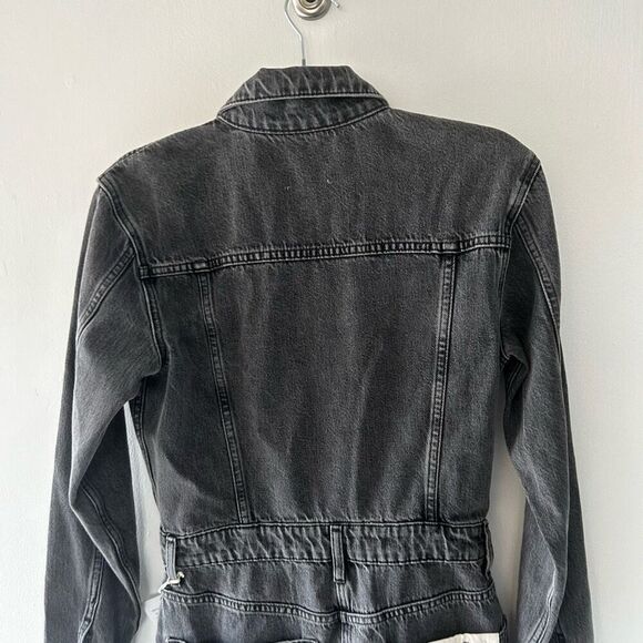 Etica Lotta Long Sleeve Gray Denim Mini Dress Stormy Skies Size S NWT Distressed - Picture 6 of 11